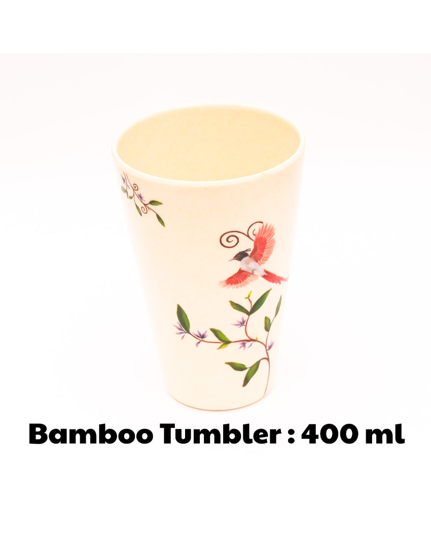 Paradise Design Non Toxic Eco Friendly Bamboo Tumblers | 400ml | 4 x 5 inches