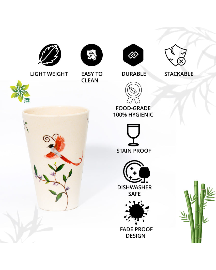 Paradise Design Non Toxic Eco Friendly Bamboo Tumblers | 400ml | 4 x 5 inches