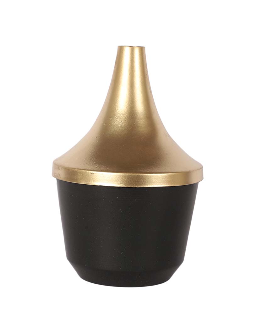 Fine Finish Black and Gold Wine Flower Pot | 5 x 9 inches
