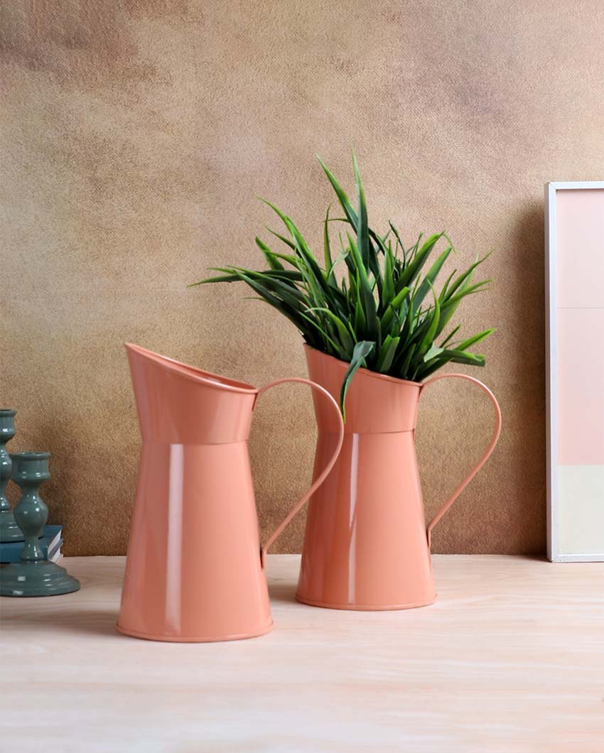 Chic Jug Pot Planters | Set Of 2 | 4 x 4 x 12 inches