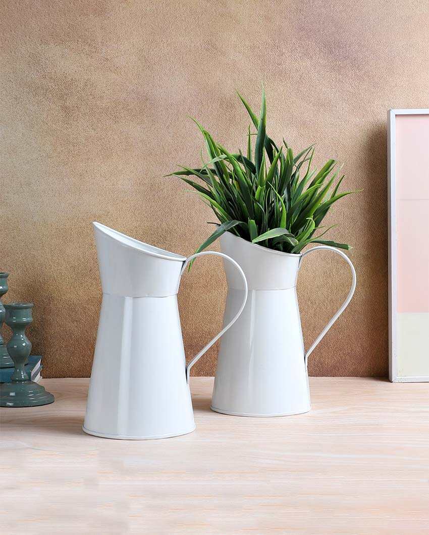 Chic Jug Pot Planters | Set Of 2 | 4 x 4 x 12 inches