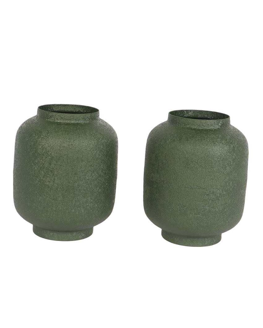 Stylish Textured Flower Pots | Set Of 2 | 5 x 8 inches