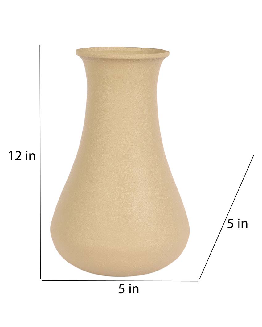 Lovely Beige Textured Flower Pot | 5 x 12 inches