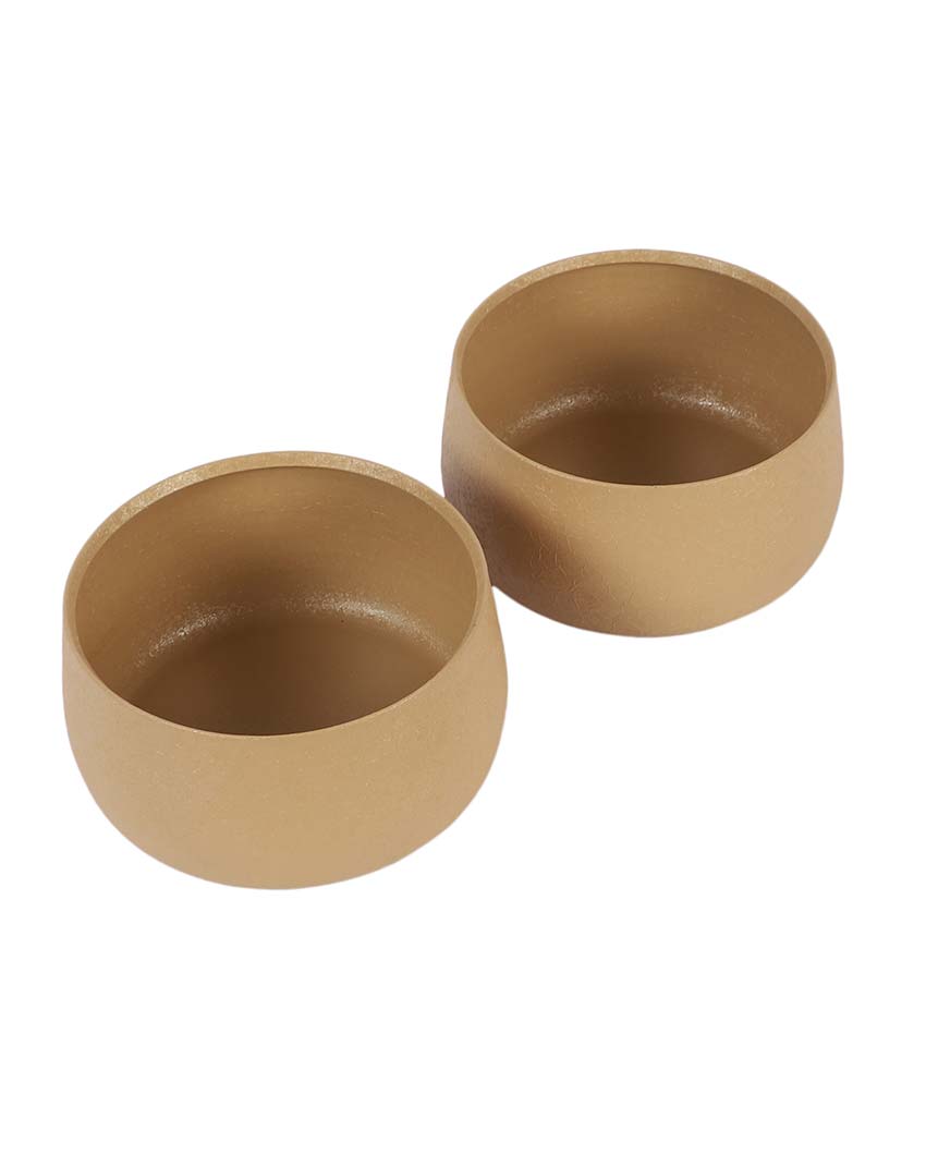 Modern Bowl Textured Planters | Set Of 2 | 5 x 3 inches