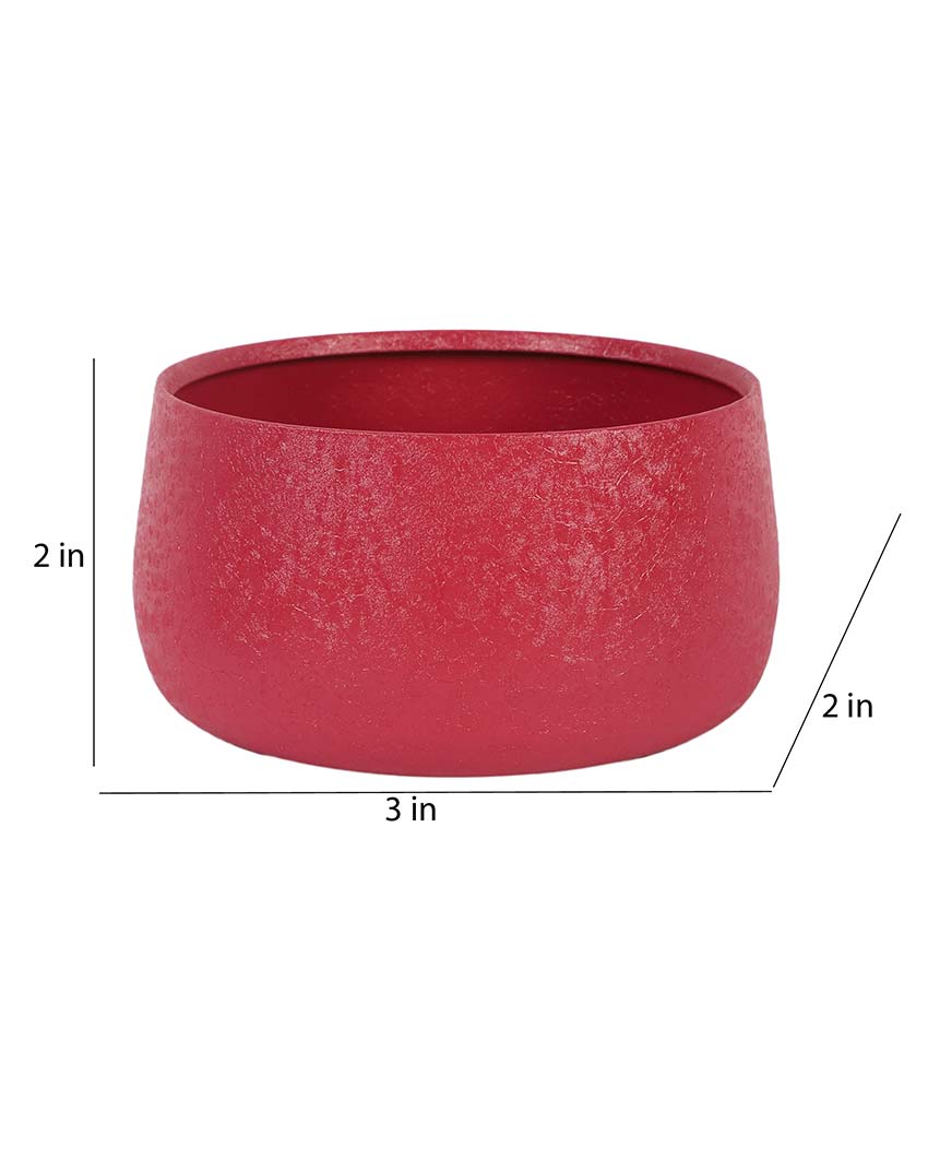 Modern Bowl Textured Planters | Set Of 2 | 5 x 3 inches