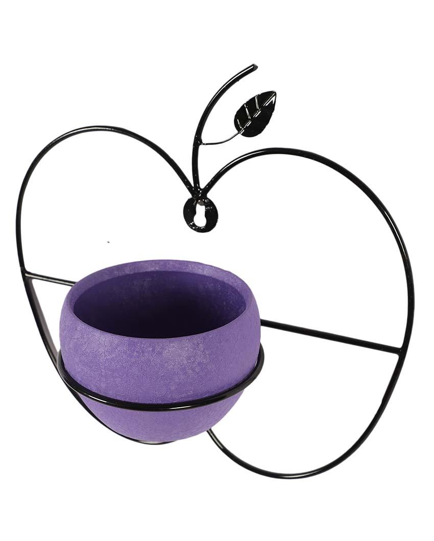 Apple Design Wall Hanging Planters | Set Of 2 | 8 x 8 x 3 inches