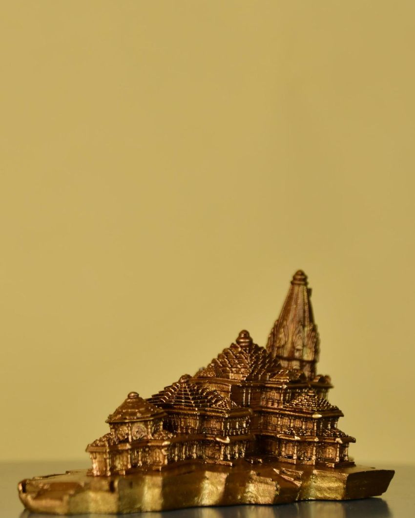 Graceful Resin Mini Mandir Statue | 4 x 3 x 7 inches