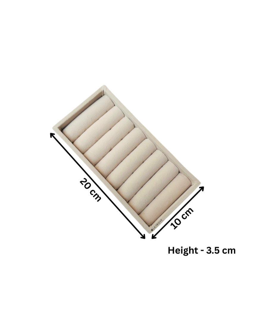 Velvet Rings Cufflinks Organizer Mini Jewellery Tray | 8 x 4 inches
