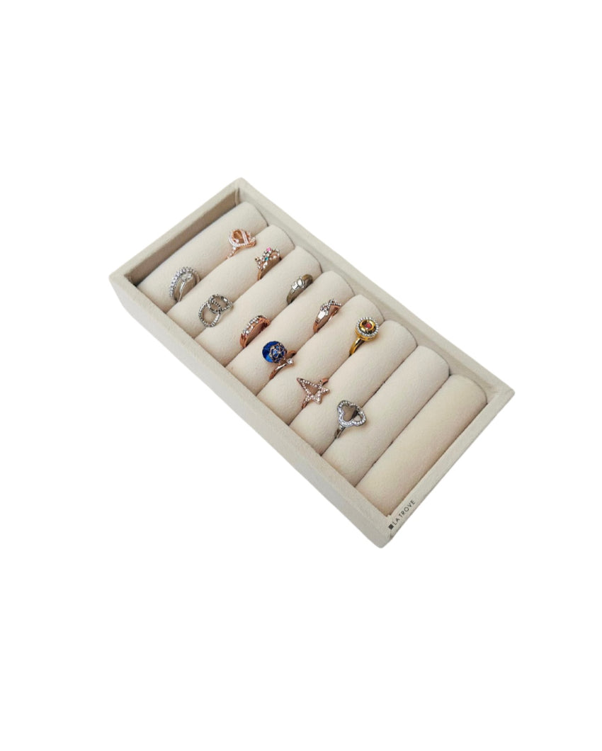 Velvet Rings Cufflinks Organizer Mini Jewellery Tray | 8 x 4 inches