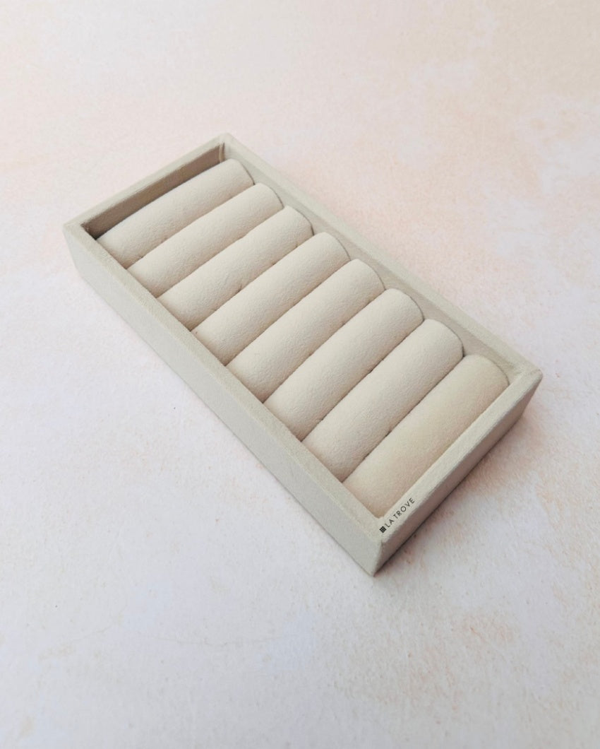 Velvet Rings Cufflinks Organizer Mini Jewellery Tray | 8 x 4 inches