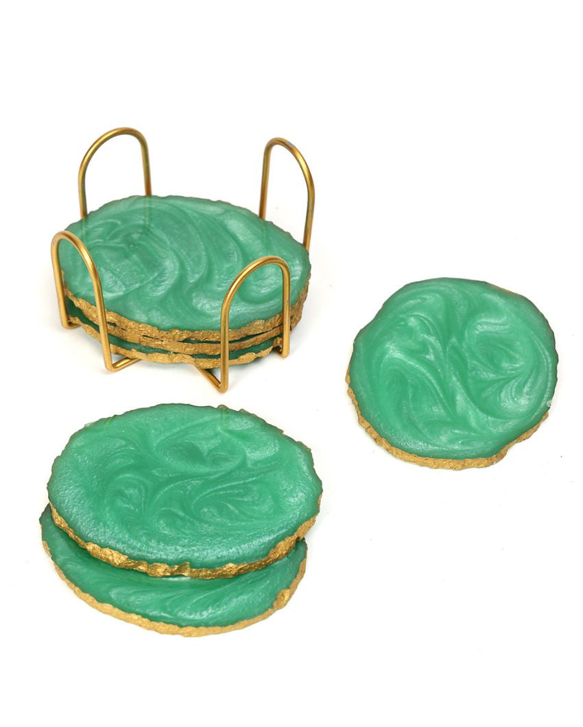 Kitchenware Resin Oval Coasters with Stand | Set of 7