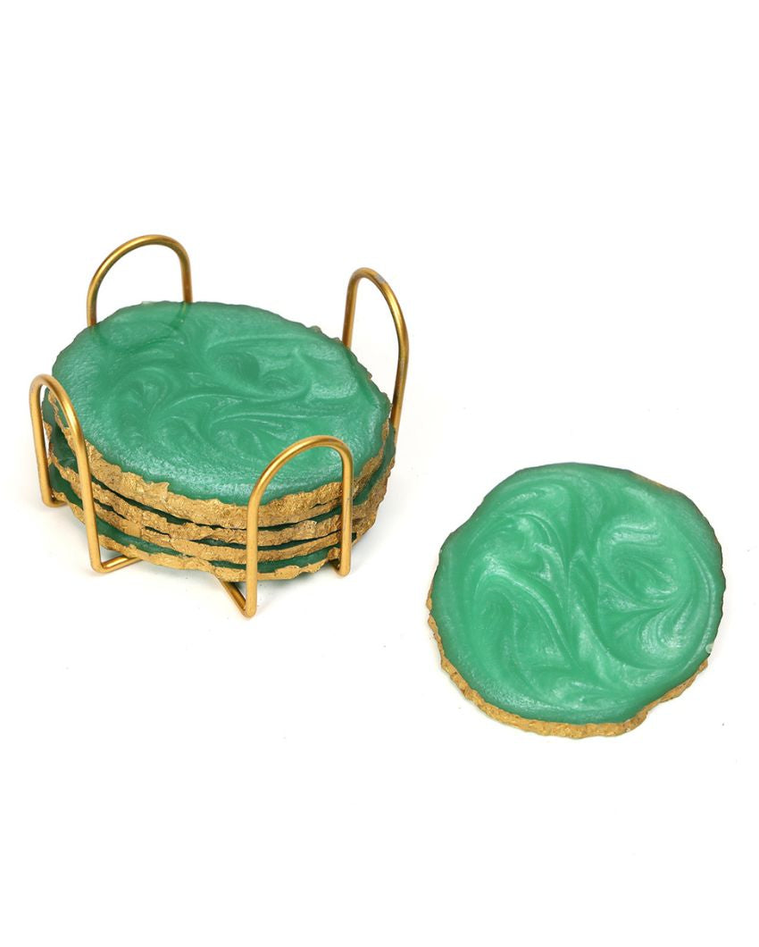 Kitchenware Resin Oval Coasters with Stand | Set of 7
