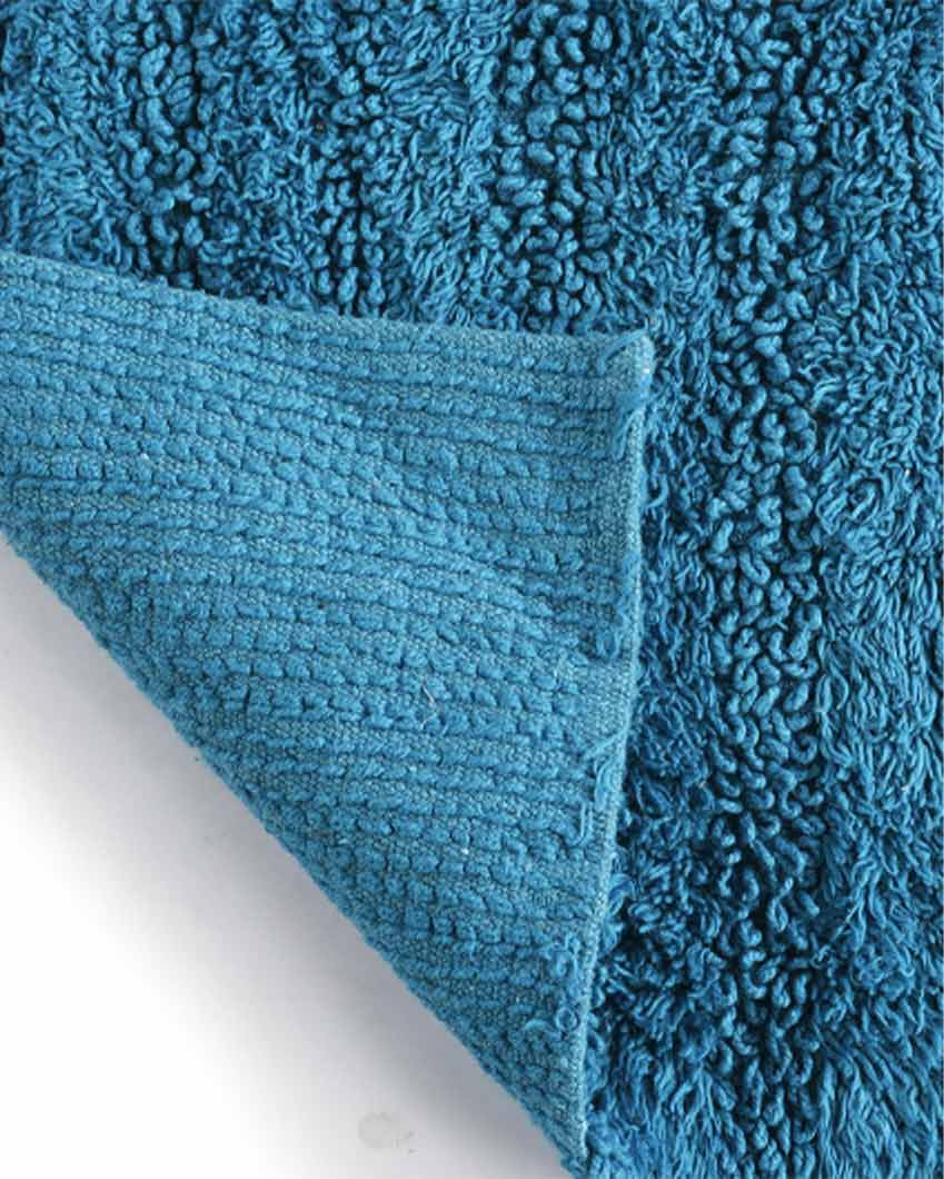 Tufted Striped Cotton Bathroom Rug | Multiple Colors | 24 x 16 inches