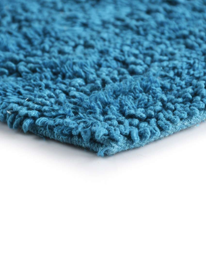 Tufted Striped Cotton Bathroom Rug | Multiple Colors | 24 x 16 inches