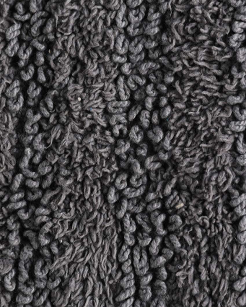 Tufted Striped Cotton Bathroom Rug | Multiple Colors | 24 x 16 inches