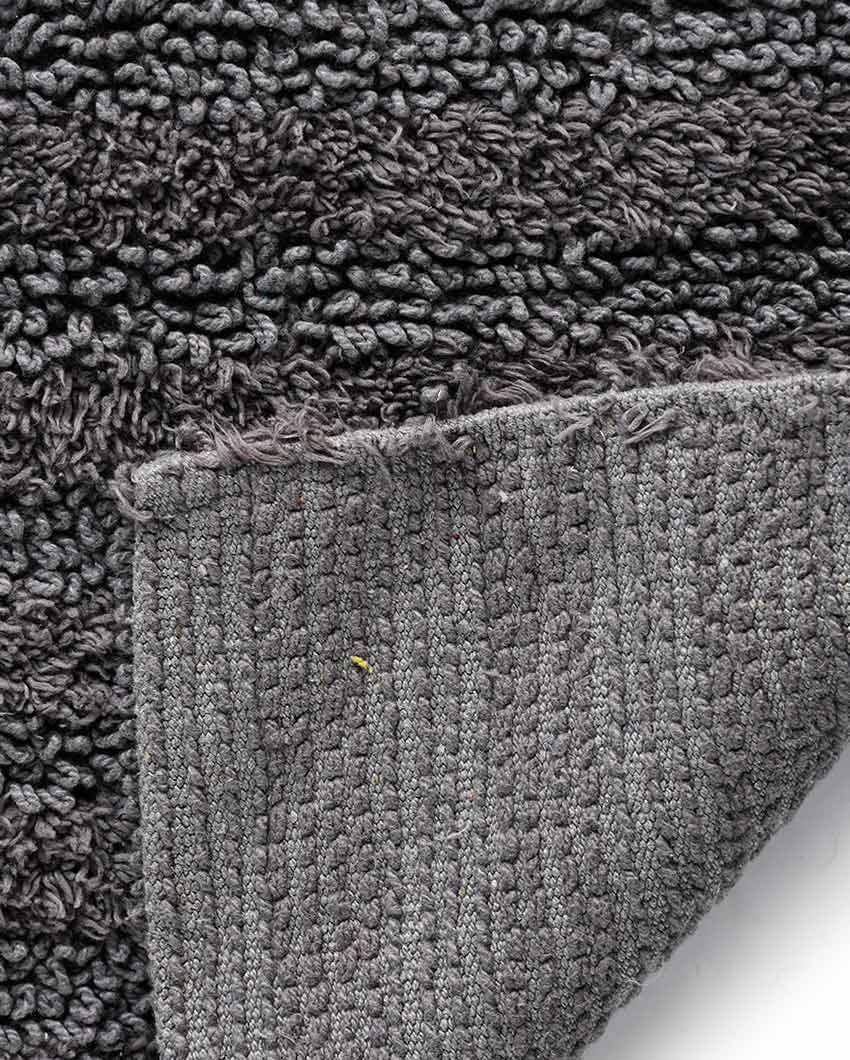 Tufted Striped Cotton Bathroom Rug | Multiple Colors | 24 x 16 inches