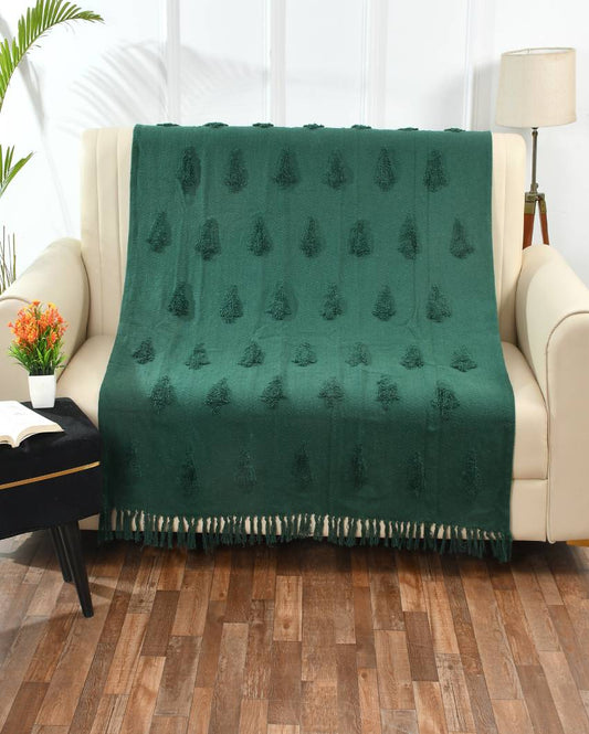 Nic Green Cotton Throw | 63 x 51 inches