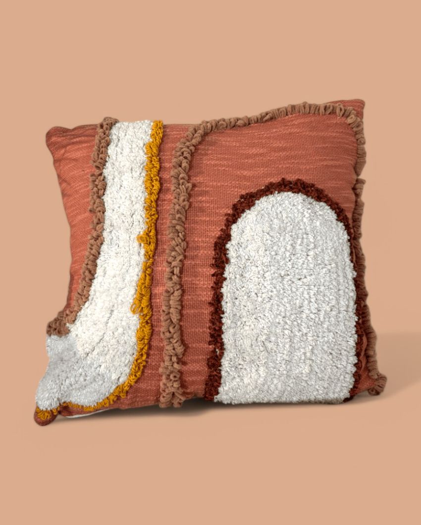 Warm Sunset Arc Tufted Cushion Cover | 18 x 18 inches
