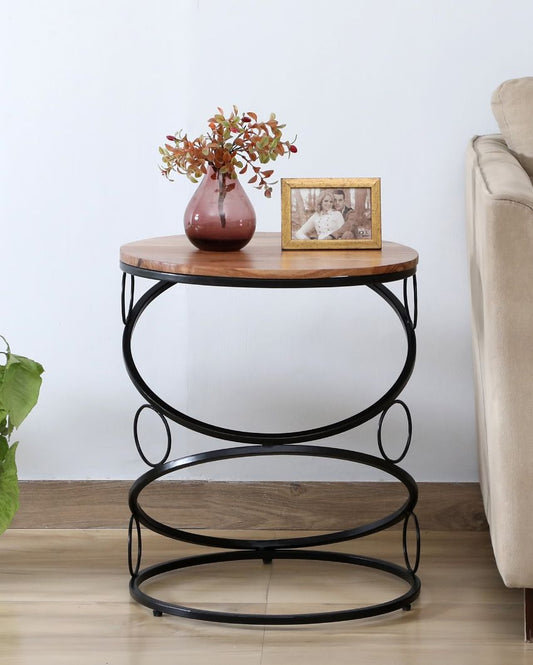 End Table Metal in Black Color