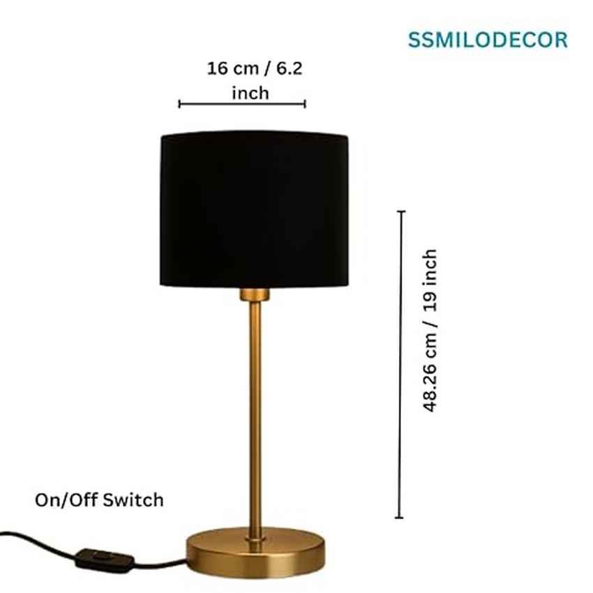 Modern Design Metallic Table Lamp | 7 x 20 inches