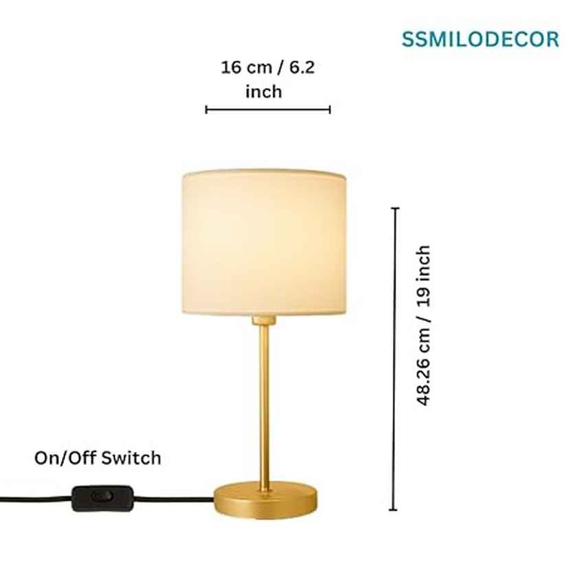 Modern Design Metallic Table Lamp | 7 x 20 inches