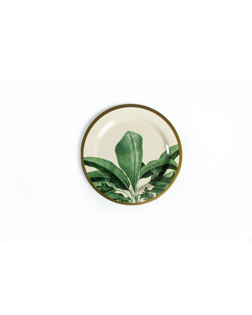 Green Leaf Non Toxic Eco Friendly Bamboo Dinner Plates | 11 inches
