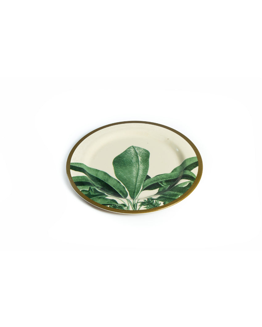 Green Leaf Non Toxic Eco Friendly Bamboo Dinner Plates | 11 inches