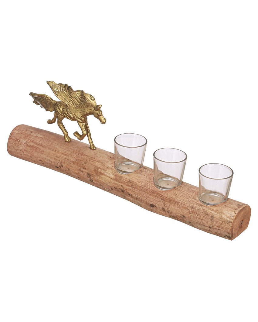Unique Stallion Sips Shot Glasses with Stand | Pack of 4 | 7 x 2 x 3 inches