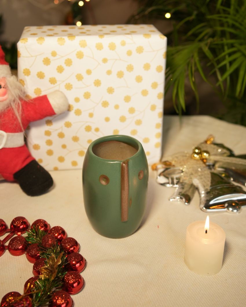 Radian Christmas Santa Vase Green