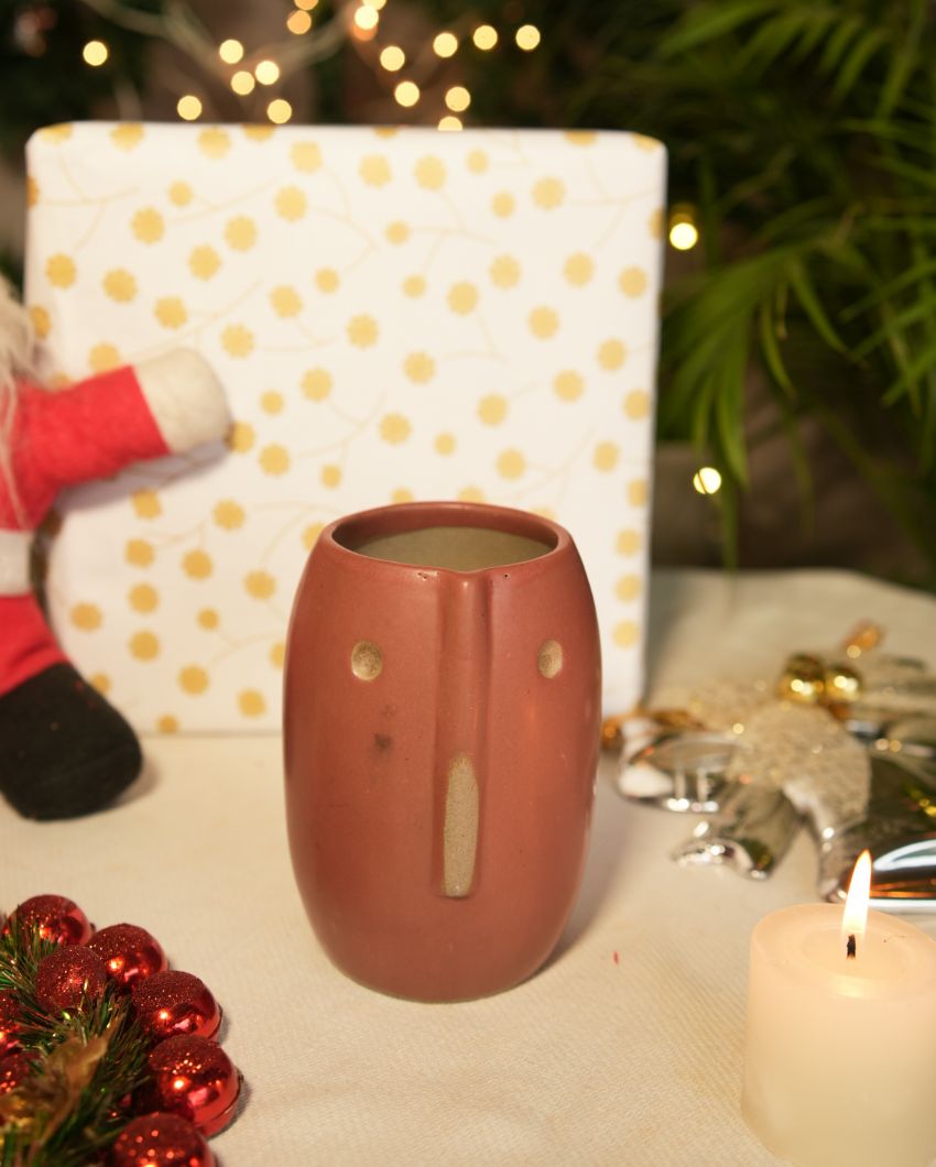 Radian Christmas Santa Vase Brown