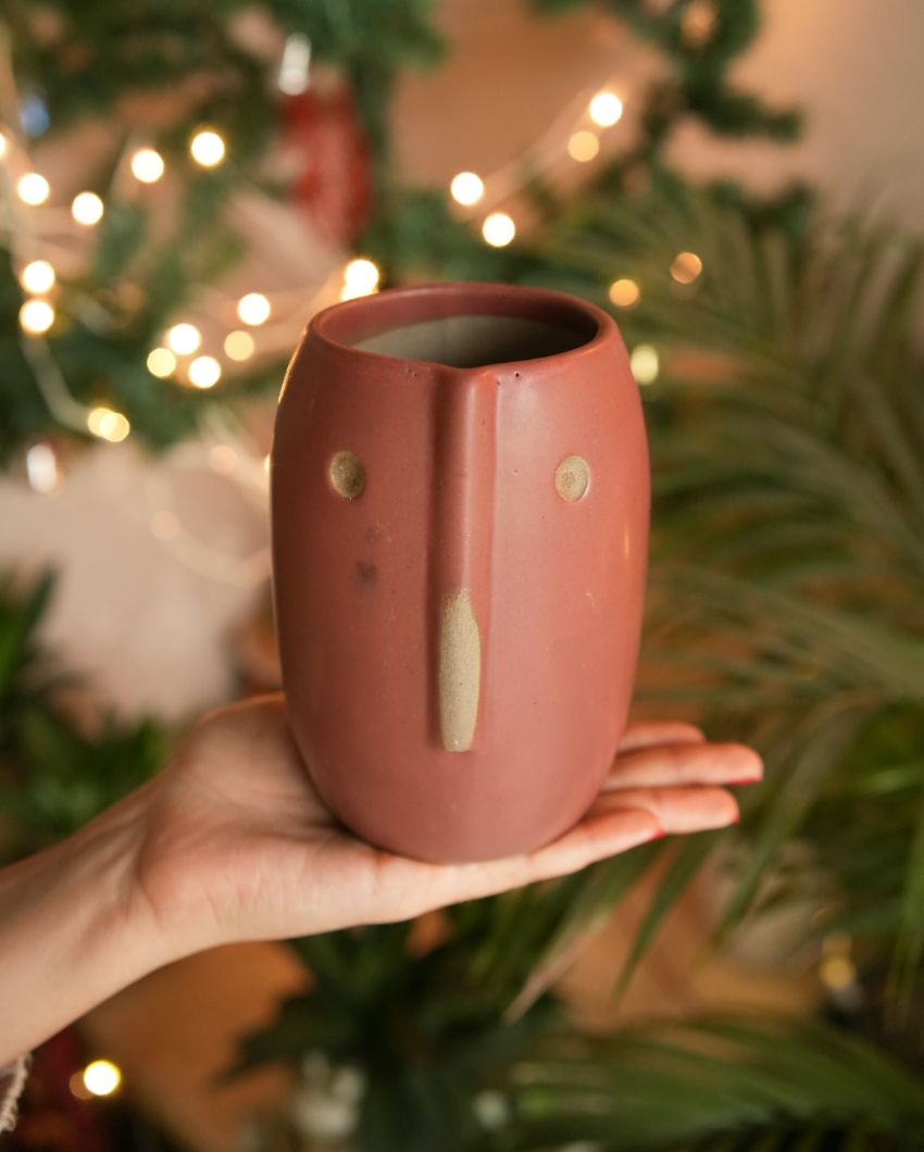 Radian Christmas Santa Vase Brown