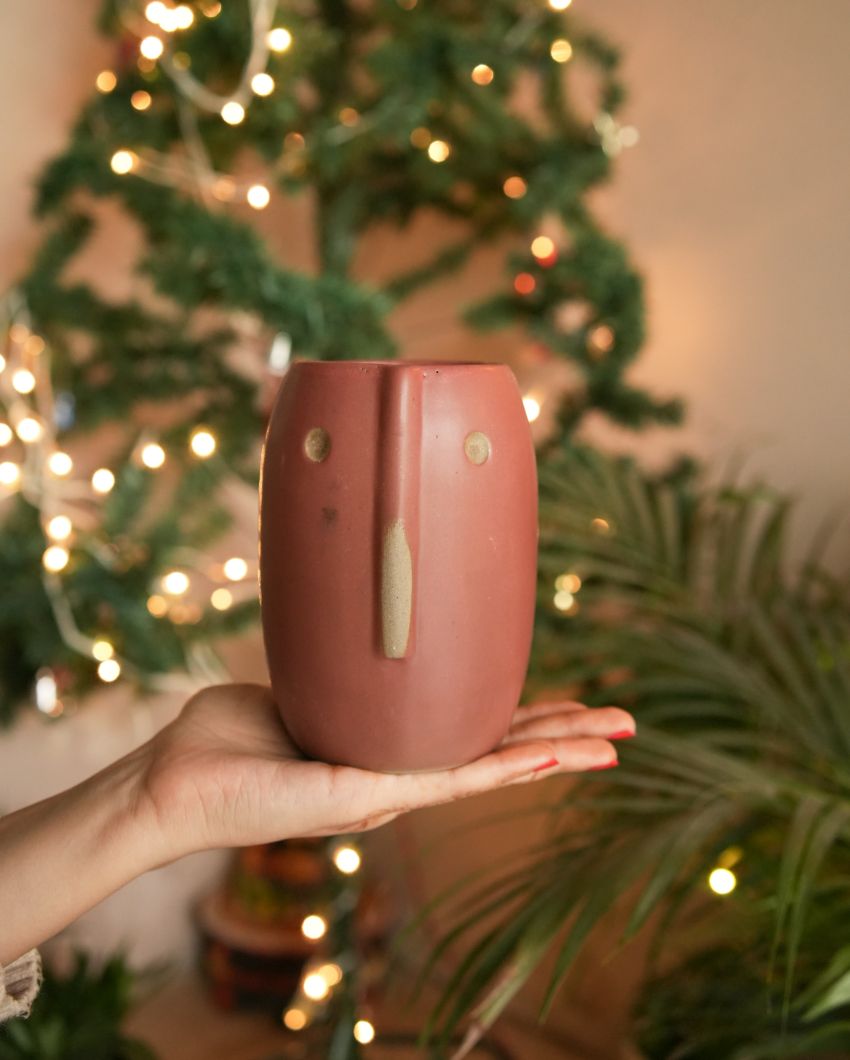 Radian Christmas Santa Vase Brown