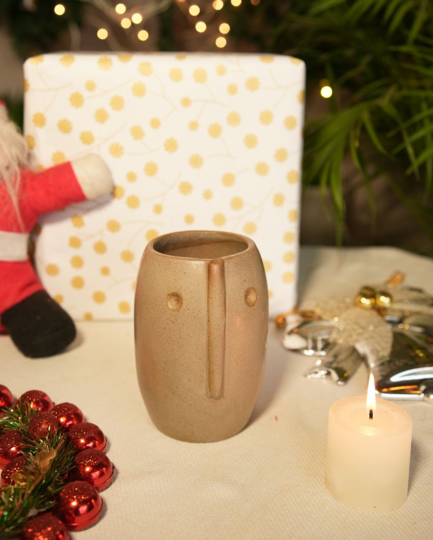 Radian Christmas Santa Vase Beige