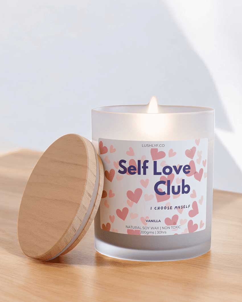 Self Love Club Valentine’s Love Candles Vanilla Soy Wax Candle | 3 x 4 inches | 200ml