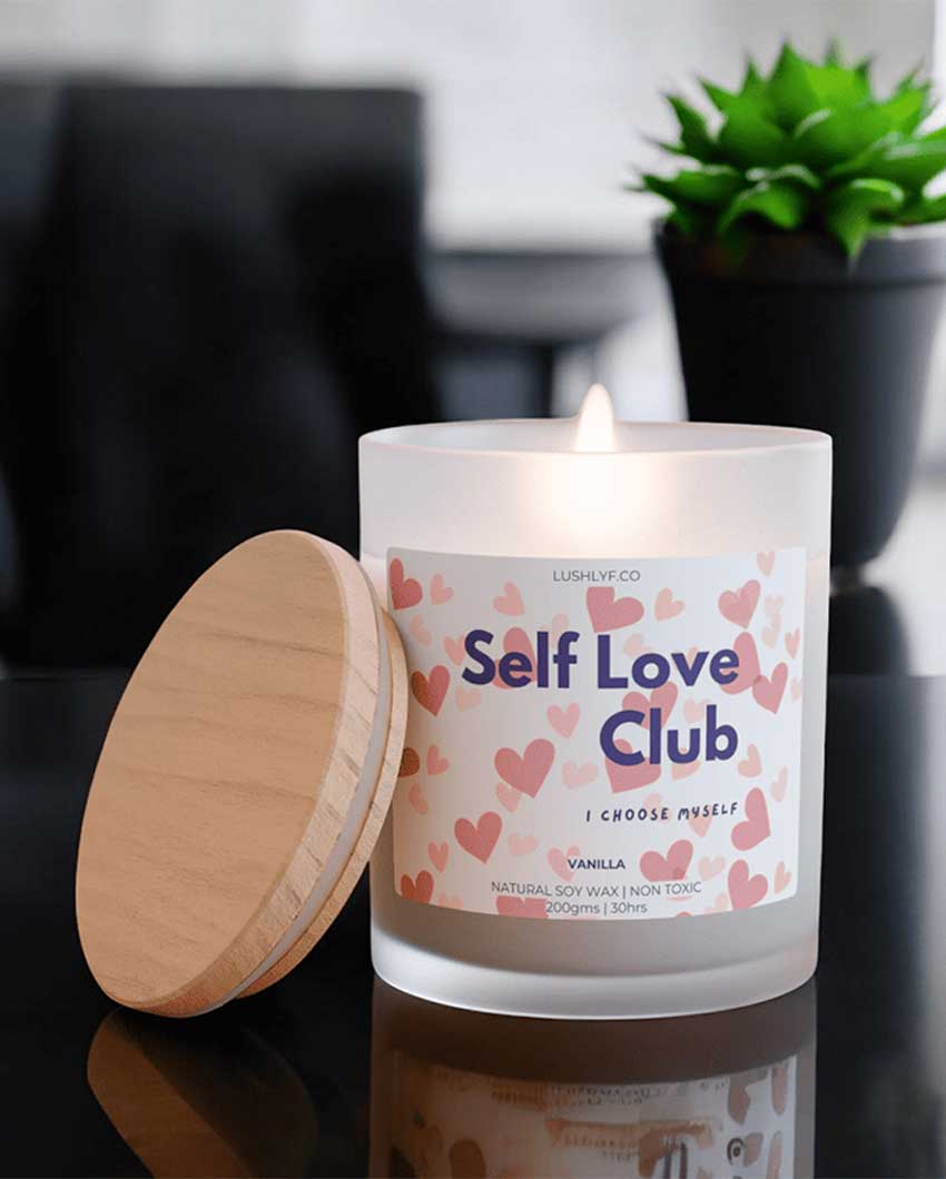 Self Love Club Valentine’s Love Candles Vanilla Soy Wax Candle | 3 x 4 inches | 200ml