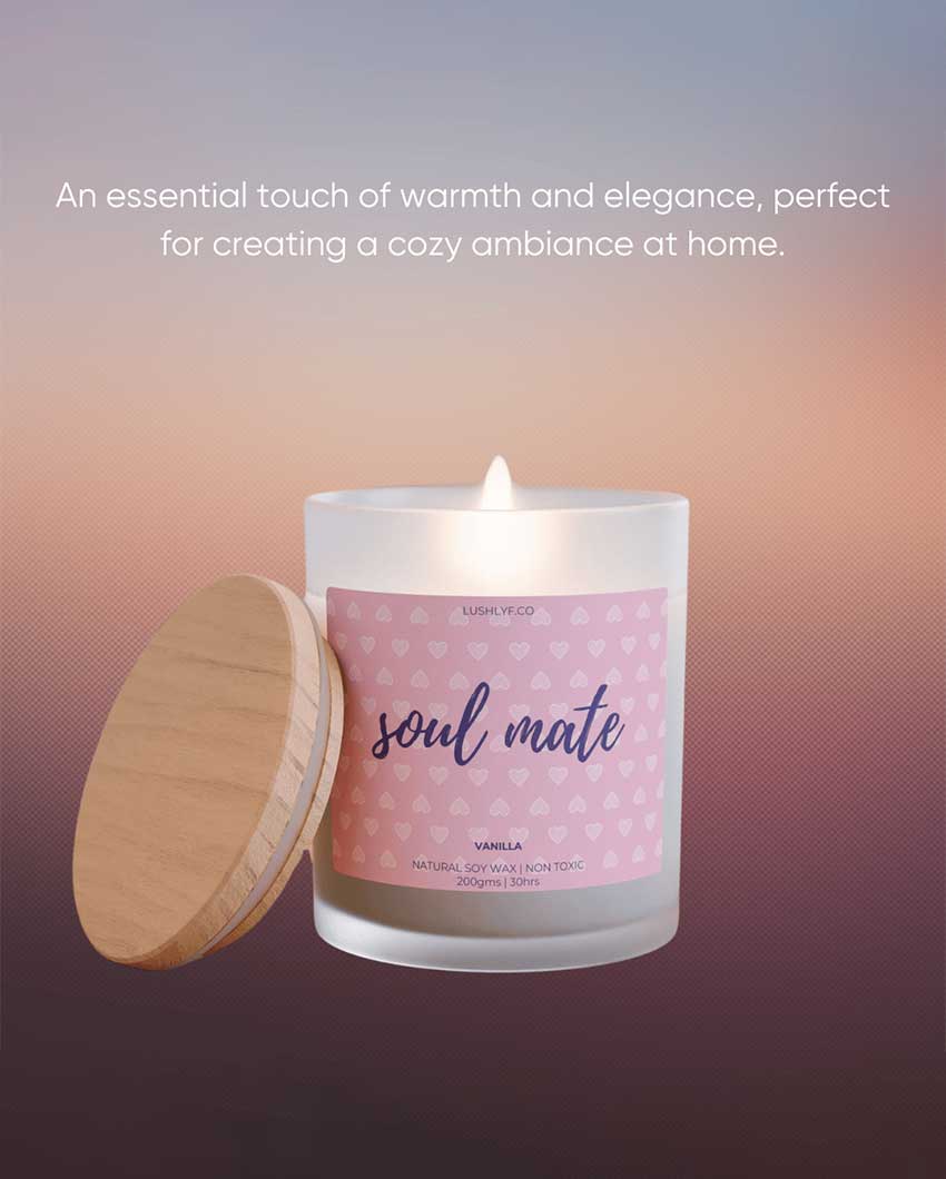 Soul Mate Valentine’s Vanilla Soy Wax Candle | 3 x 4 inches | 200ml