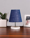 Basic Colorful Jute Round Wooden With White Base Table Lamp - Dusaan