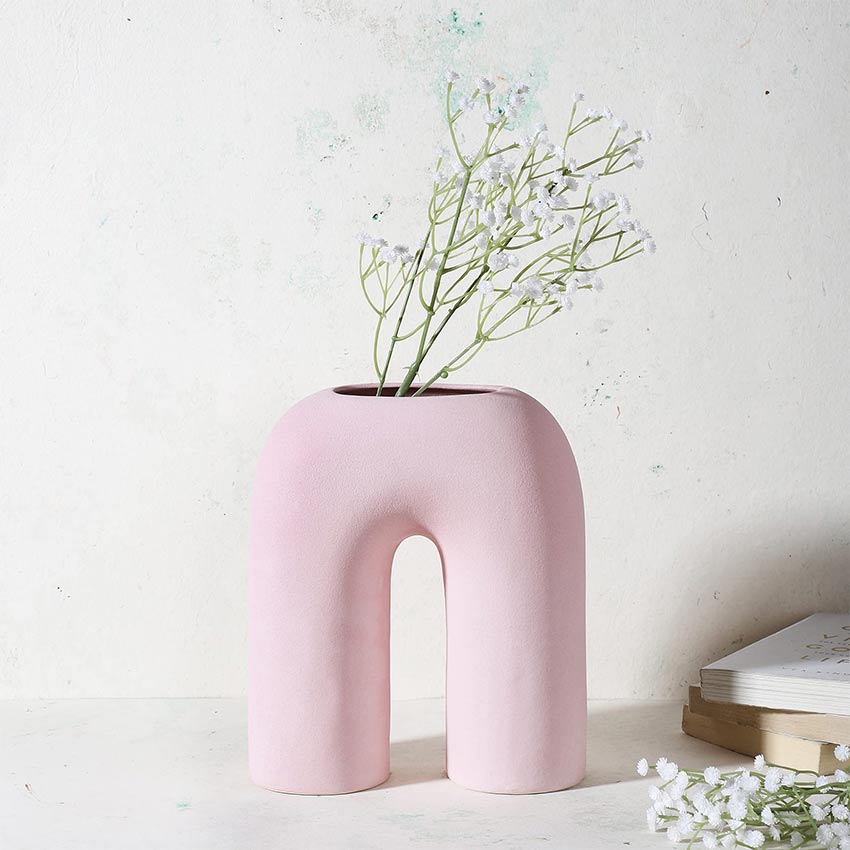 Elegant & Durable Contemporary Design Ceramic Vase Without Flower | 9 x 4 x 10 inches