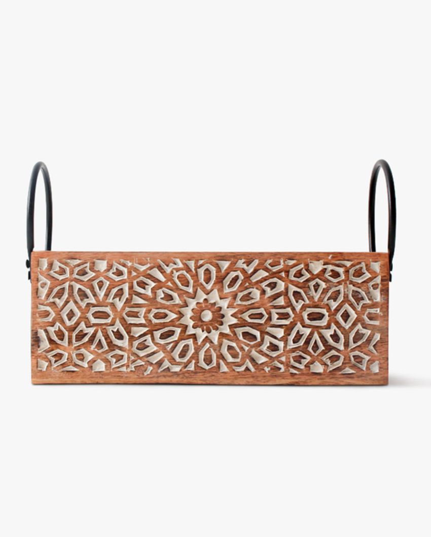 Classic Wooden Cutlery Organizer | 9 x 10 x 17 inches