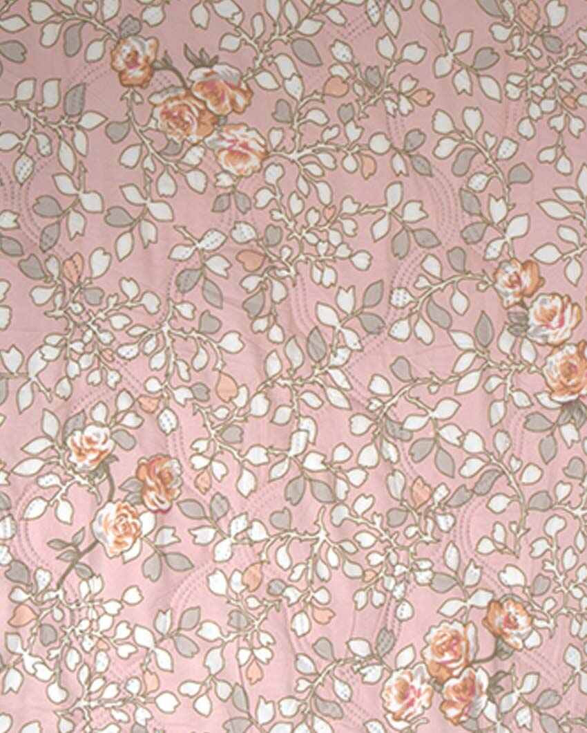 Flowers Art Printed Reversible & Cozy Single Bed Comforter | Set Of 2 | 90 x 60 inches