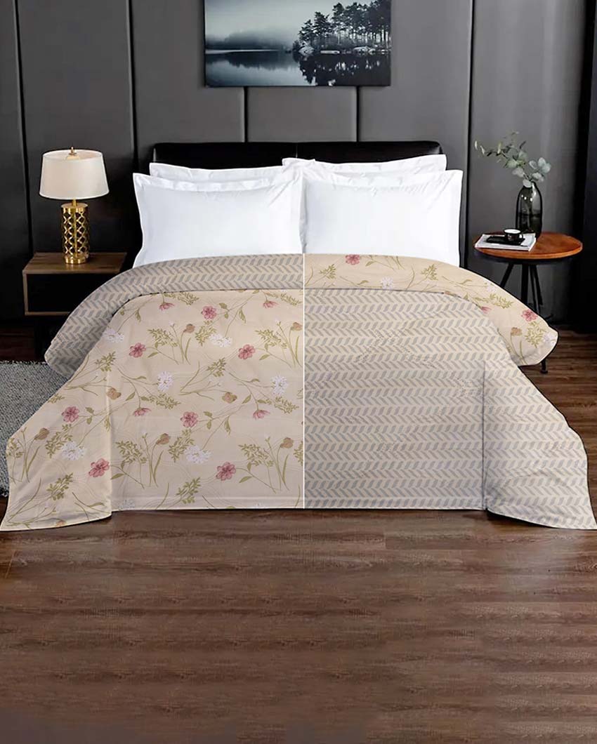 Nature-inspired Reversible & Cozy Double Bed Comforter | 95 x 87 inches