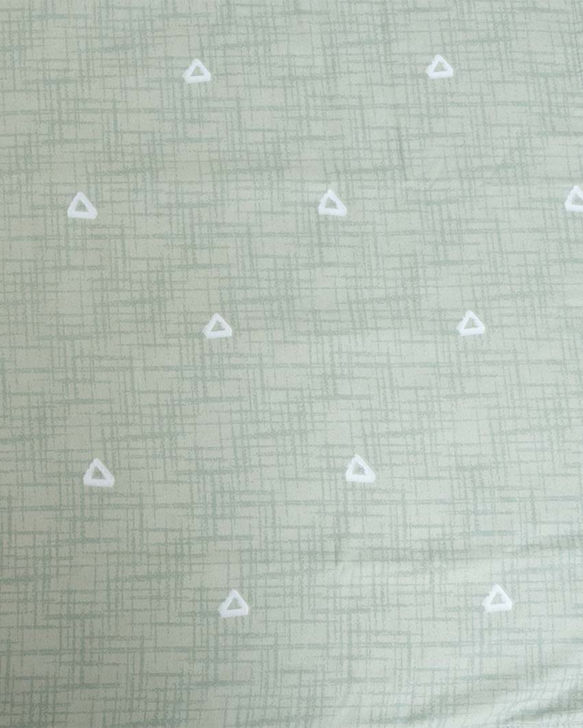 Colorful Zic-Zac Design Cotton Mix Double Bed Fitted Bedsheet Set