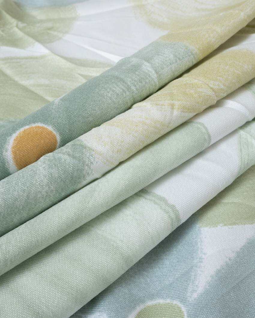 Colorful Flowers Design Cotton Mix Double Bed Fitted Bedsheet Set