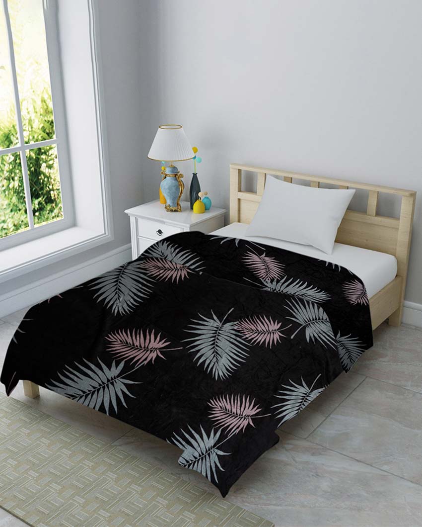 Black Silky Touch Super Soft Cozy Single Bed Blanket | 90 x 60 inches
