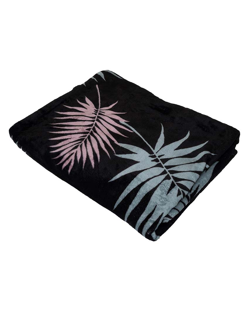 Black Silky Touch Super Soft Cozy Single Bed Blanket | 90 x 60 inches