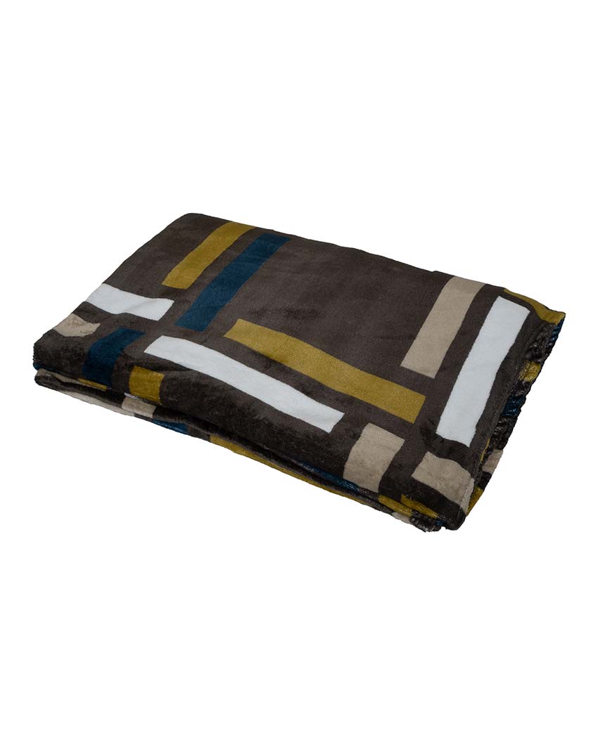 Black Boxes Silky Touch Super Soft Cozy Single Bed Blanket | 90 x 60 inches