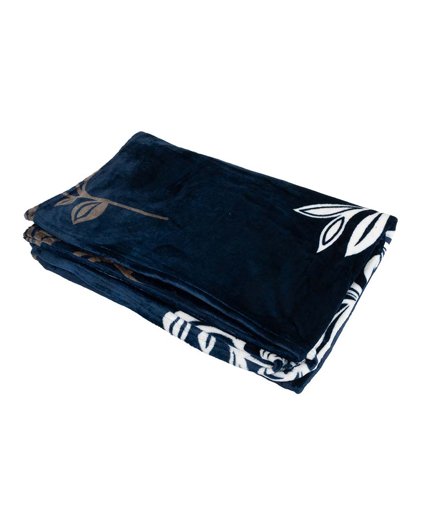 Leaf Stems Silky Touch Super Soft Cozy Single Bed Blanket | 90 x 60 inches