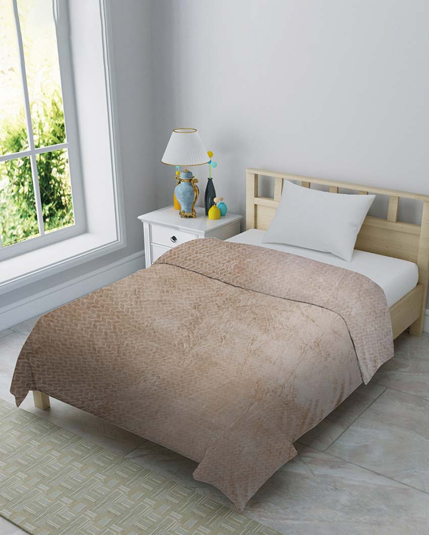 Leaf Design Silky Touch Microfiber Single Bed Blanket | 90 x 60 inches