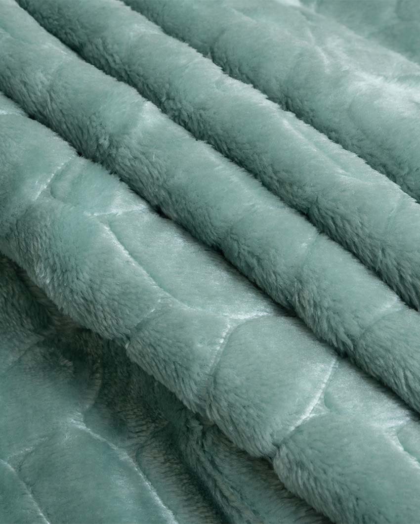 Leaf Design Silky Touch Microfiber Single Bed Blanket | 90 x 60 inches