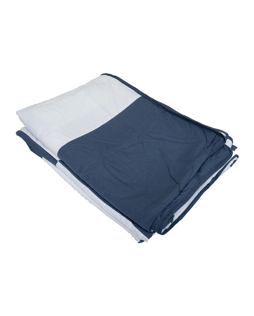 Square dual Color Box Design Cotton Double Bed Dohar | 95 x 87 inches
